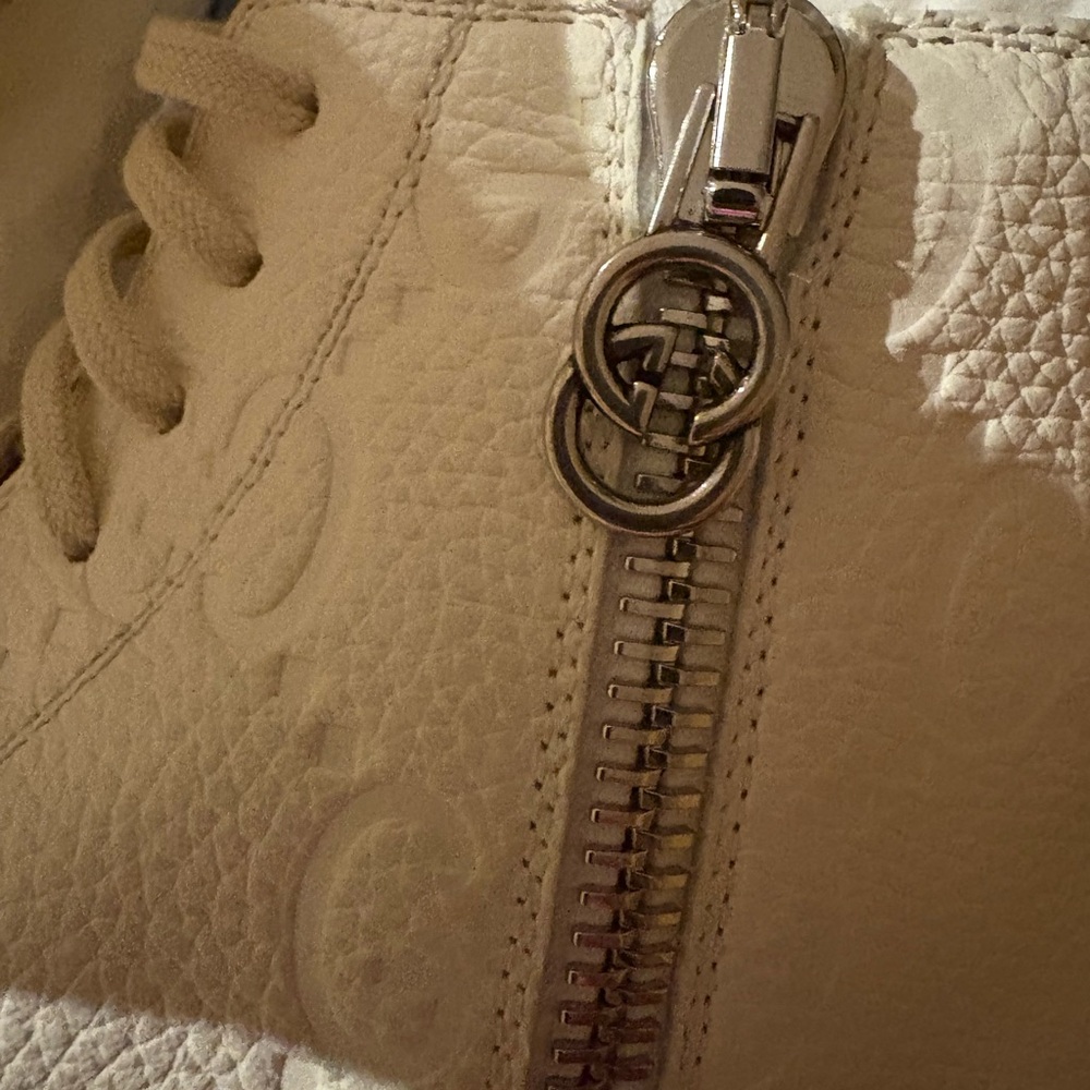 Gucci Cream High-Top Sneakers
